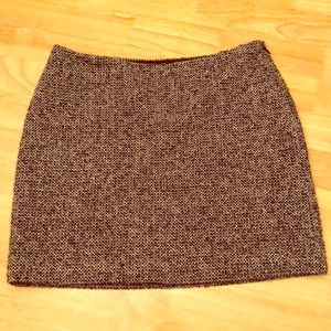 J Crew Black and White Wool Mini Skirt